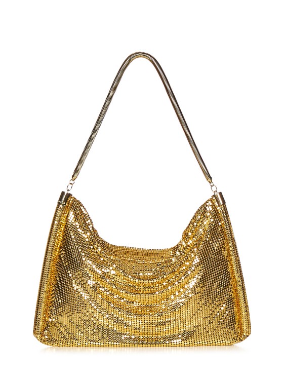 Shop Rabanne Mini Shoulder Bag In Gold