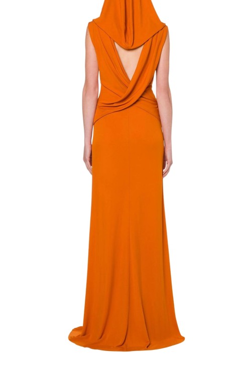 Shop Alberta Ferretti Orange Long Dress