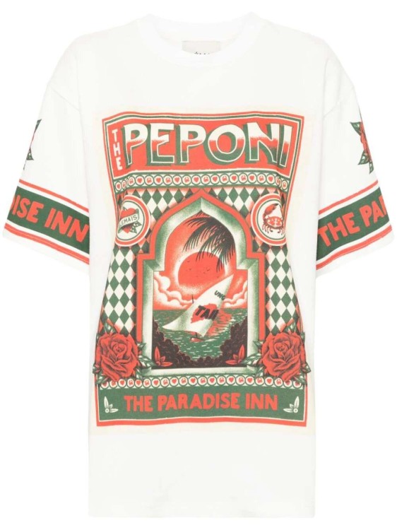 Shop Alemais Peponi-print Organic Cotton T-shirt In Multicolor