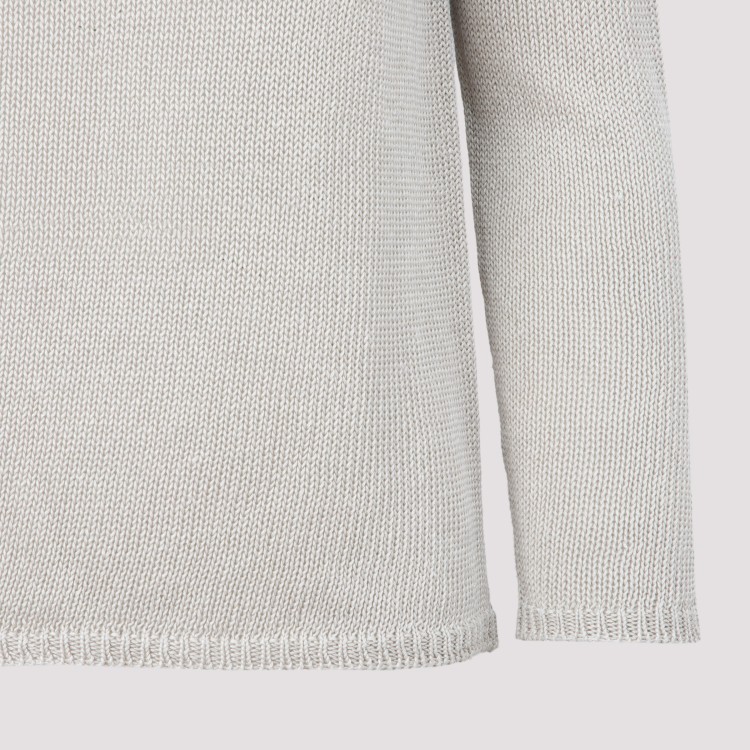 Shop Max Mara Ecru Giolino Linen Sweater In White