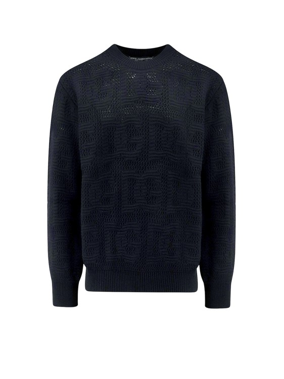 Shop Dolce & Gabbana Virgin Wool Sweater With Dg Motif In Black