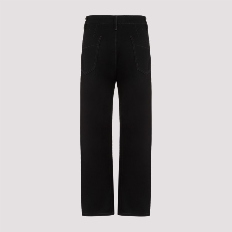 Shop Lemaire Twisted Black Cotton Pants