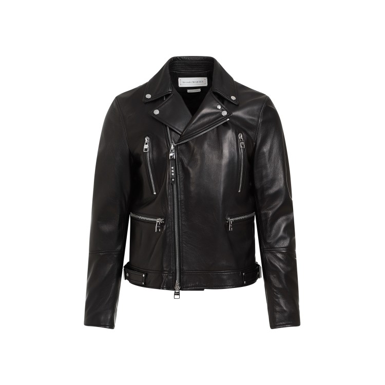 Alexander Mcqueen Black Lamb Leather Biker Jacket