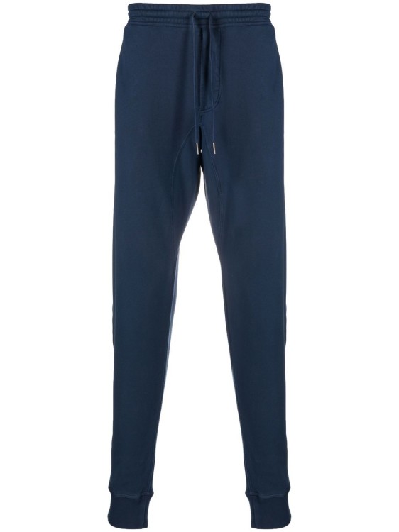 Shop Tom Ford Knit Track Pants In Blue