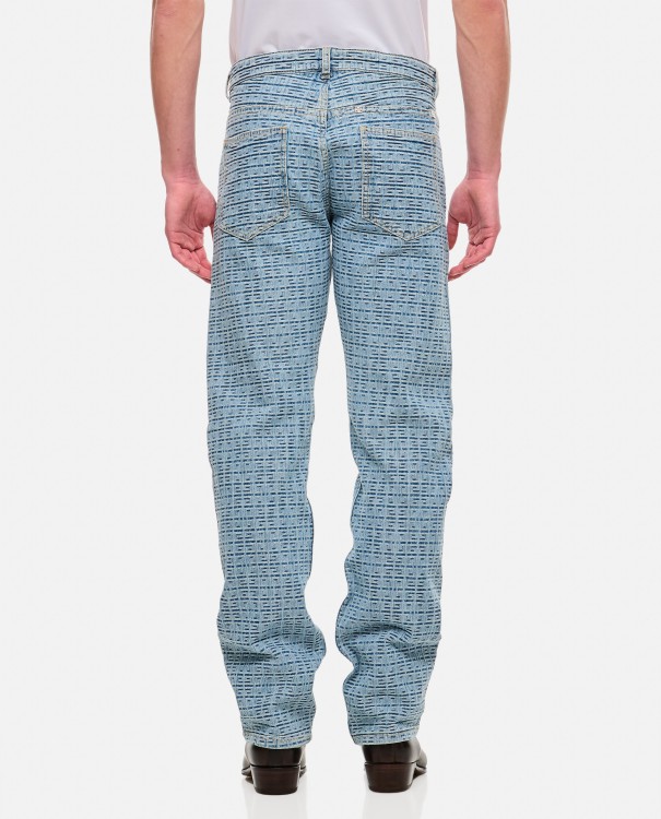 Shop Givenchy Denim Trousers In Grey