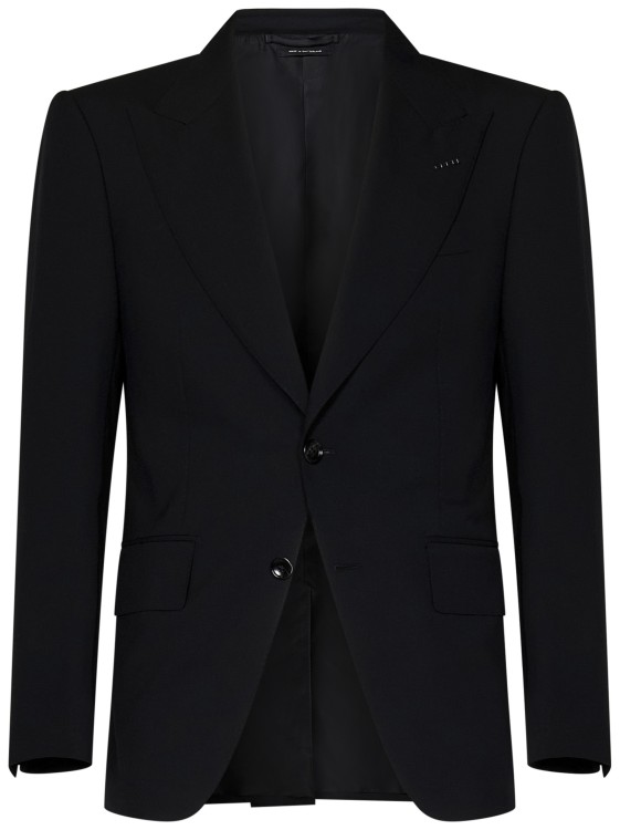 Shop Tom Ford Black Wool Suit