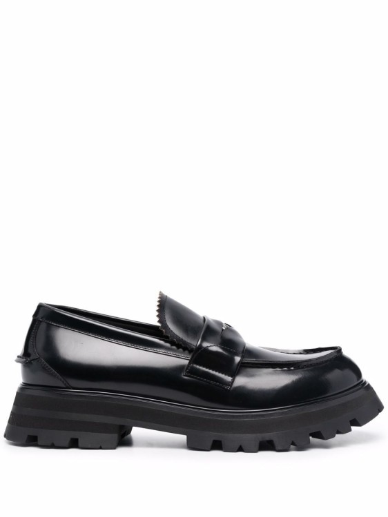 ALEXANDER MCQUEEN LEATHER TREAD SOLE LOAFERS,4d0196d7-30a2-d992-1bff-9f9f81f542ba