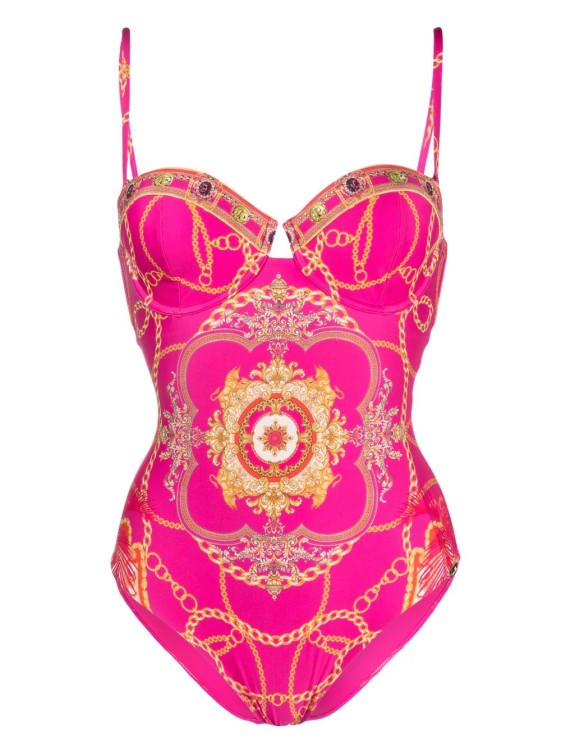 Shop Camilla Wild And Running Multicolor Swimsuit In Pink