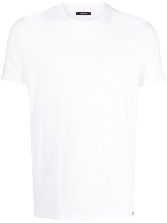 Shop Tom Ford Logo-appliqué Jersey T-shirt In White