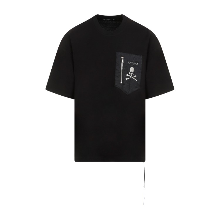 Shop Mastermind Pocket Black Cotton T-shirt