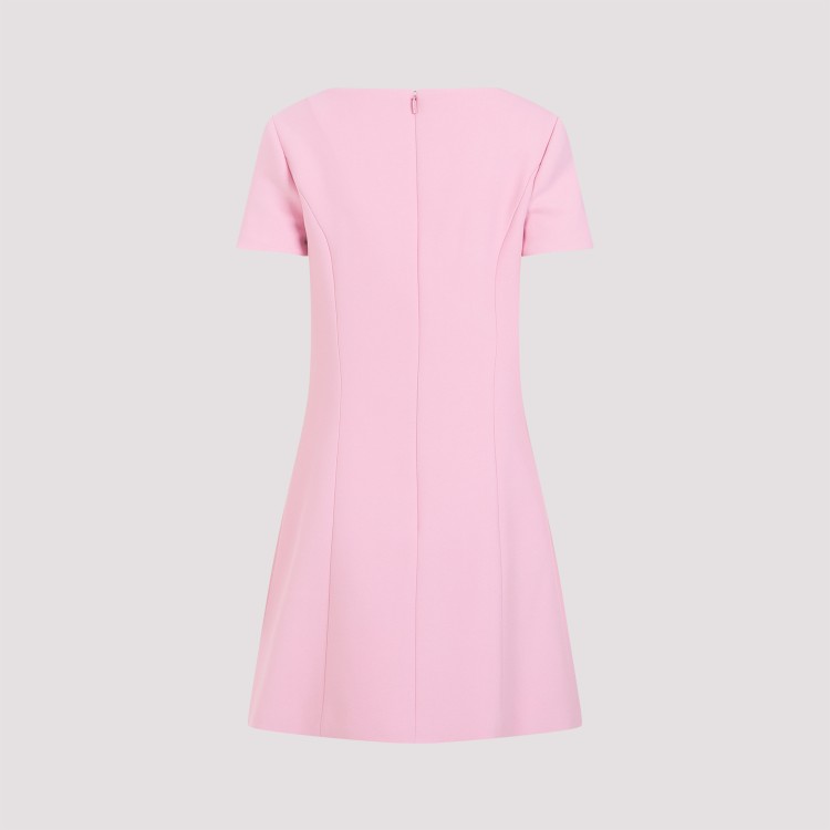Shop Versace Pale Pink Mini Dress In Neutrals