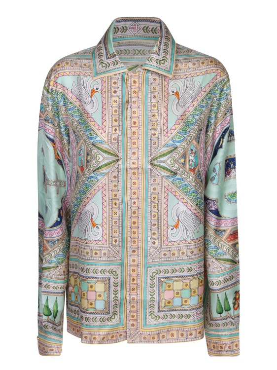 Shop Casablanca Multicolor Silk Shirt