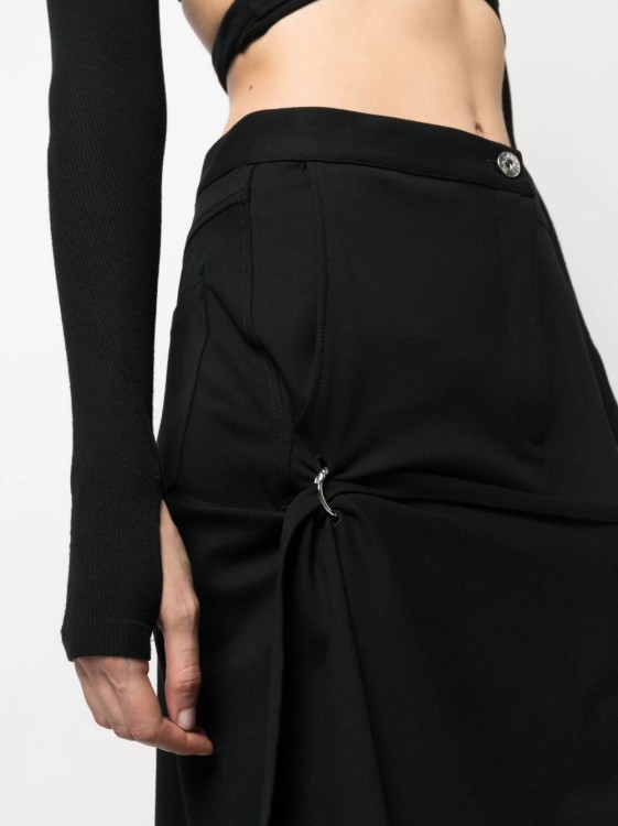 Shop Jw Anderson Asymmetric Draped Black Mini Skirt