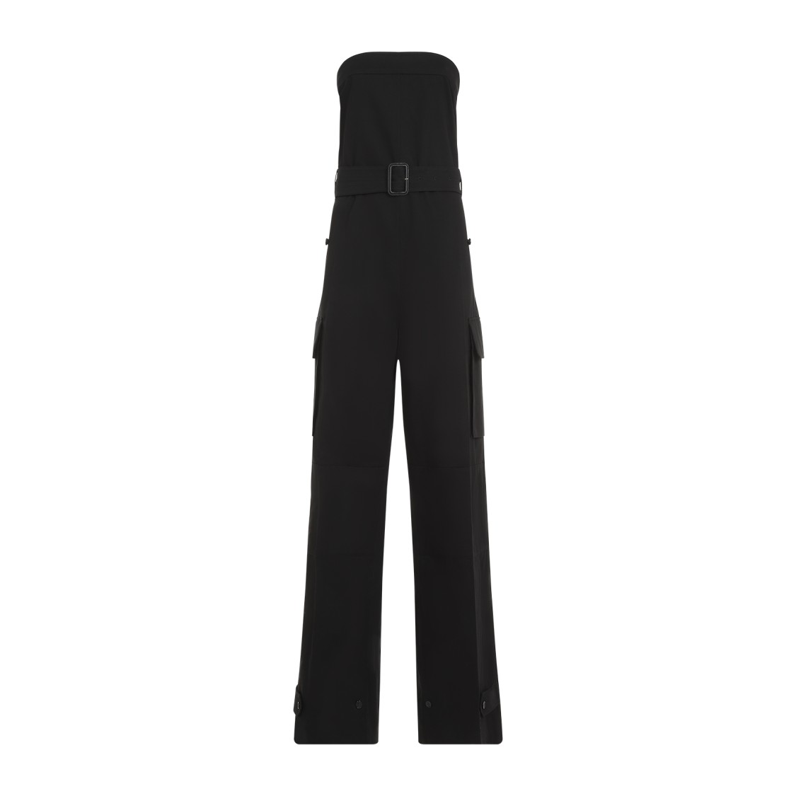 Shop Saint Laurent Black Cotton Jumpsuit