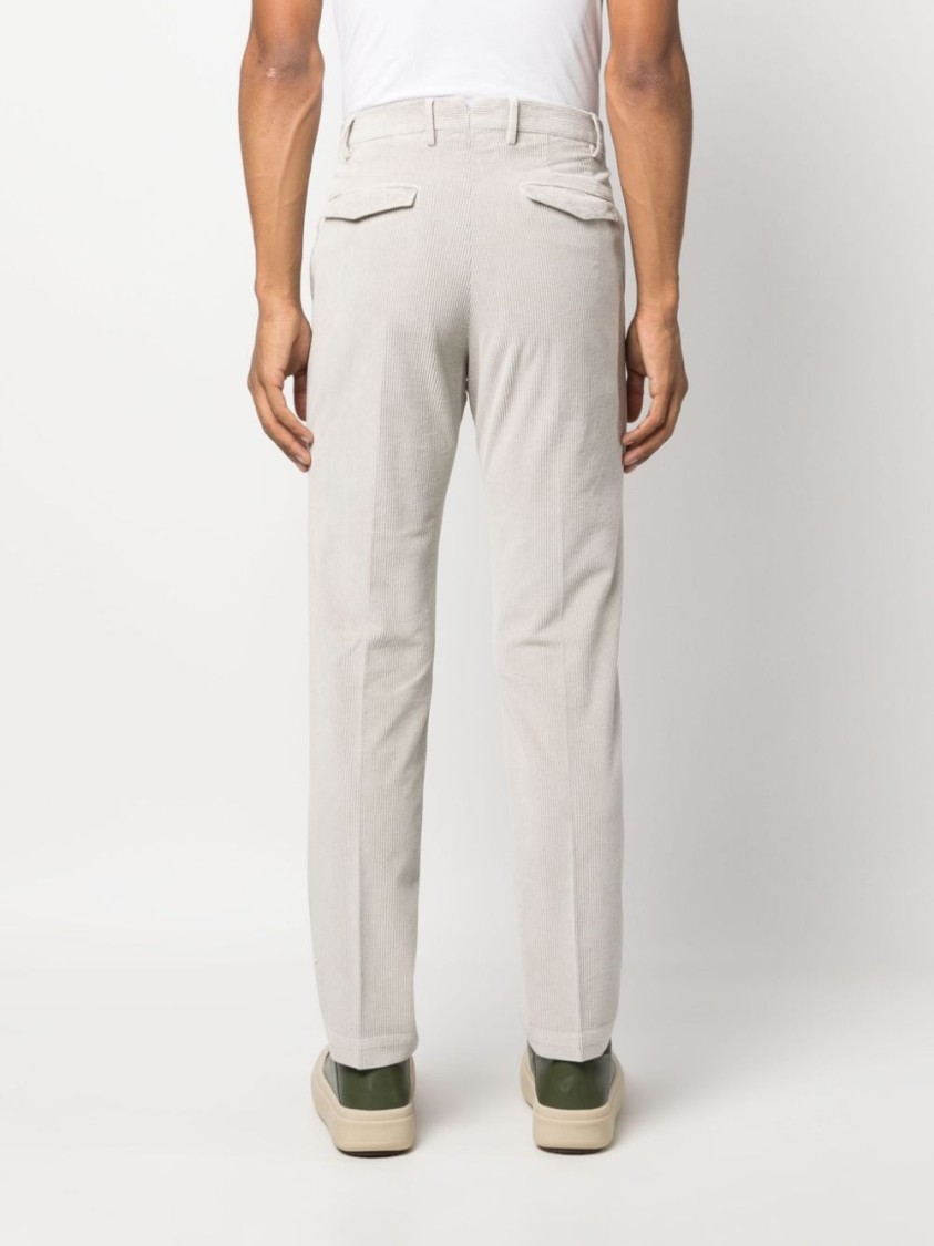 Pt Torino Corduroy Slim-cut Trousers In White