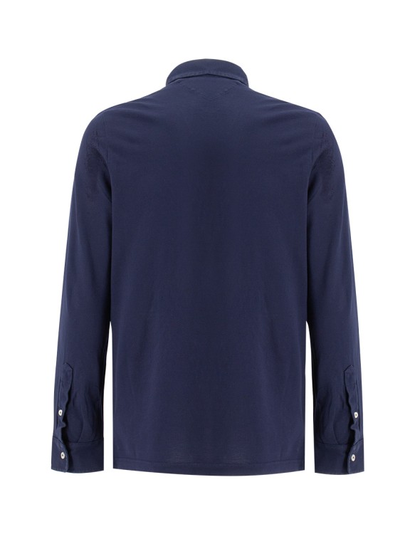 Shop Ballantyne Blue Cotton Polo Shirt In Black