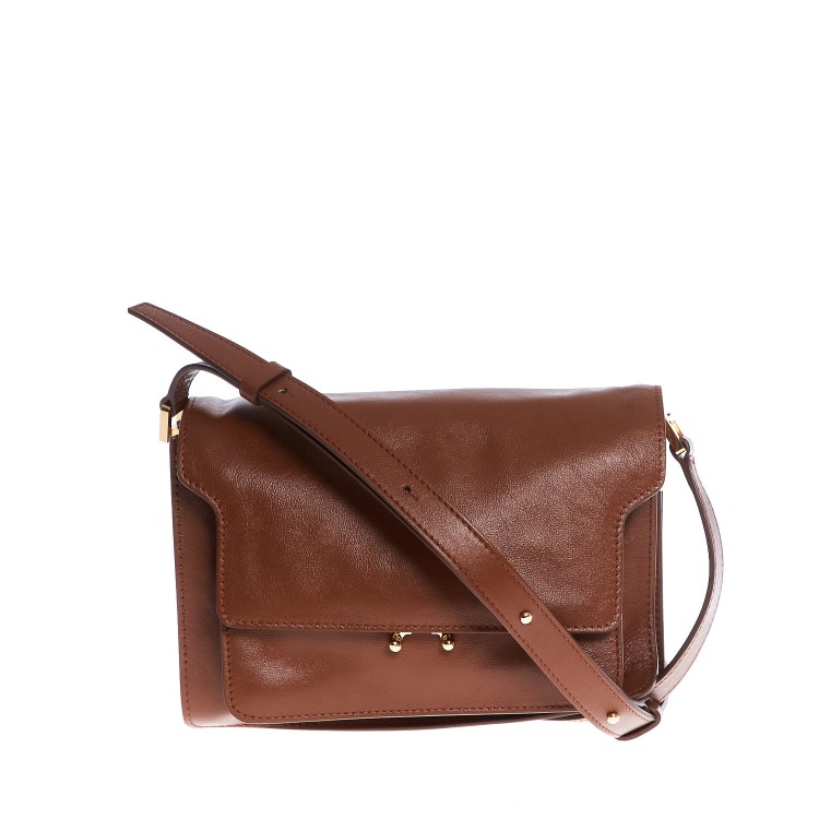 Shop Marni Trunk Soft Bag Medium Leather Brown