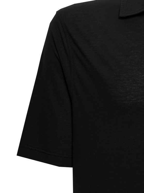 Shop Gaudenzi Black Cotton Polo Shirt