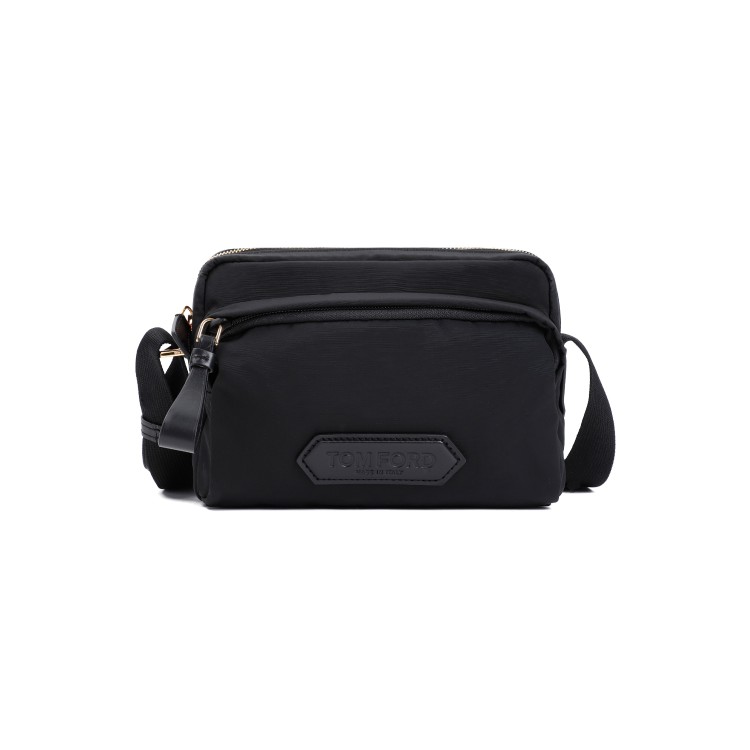 Tom Ford Black Mini Messenger Bag In Black