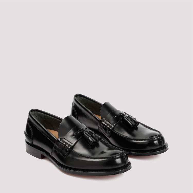 Shop Church's Tiverton Black Brushed Calf Leather Loafers