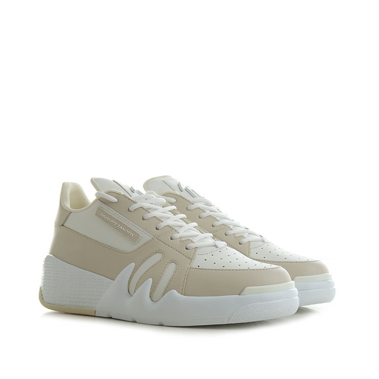 Giuseppe Zanotti Leather Sneakers In Neutrals