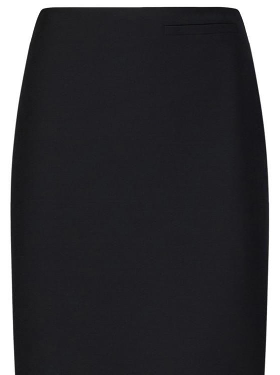 Shop Givenchy Asymmetric Midi Skirt In Black