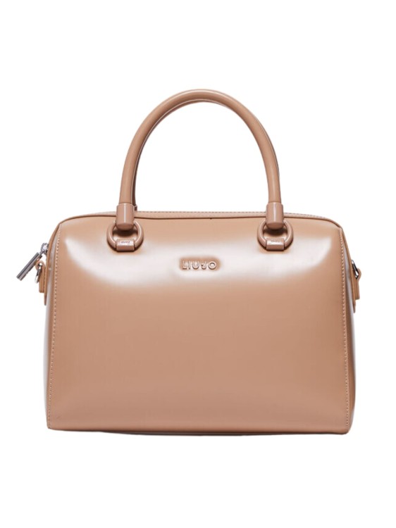 Liu •jo Beige Pu Handbag In Pink