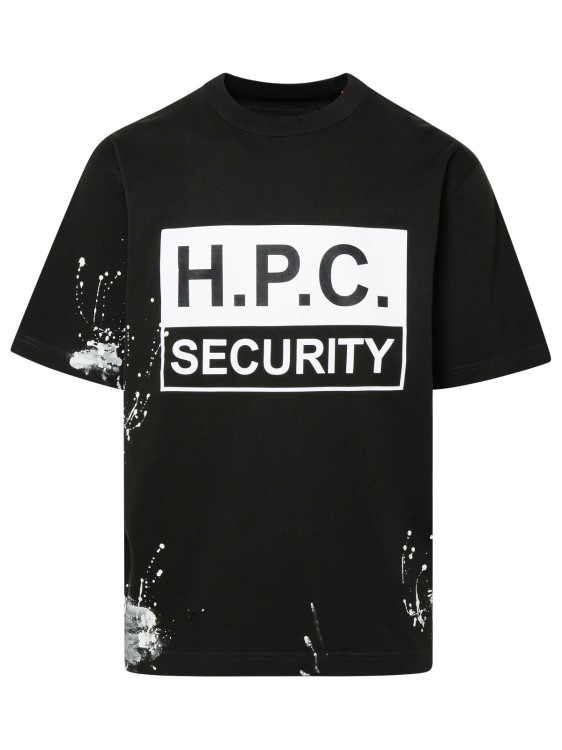 Shop Heron Preston Hpc Seurity Ss T-shirt In Green Cotton In Black