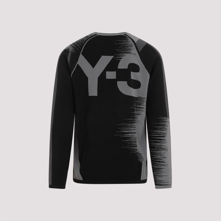 Shop Y-3 Grey Viscose Sweater In Black