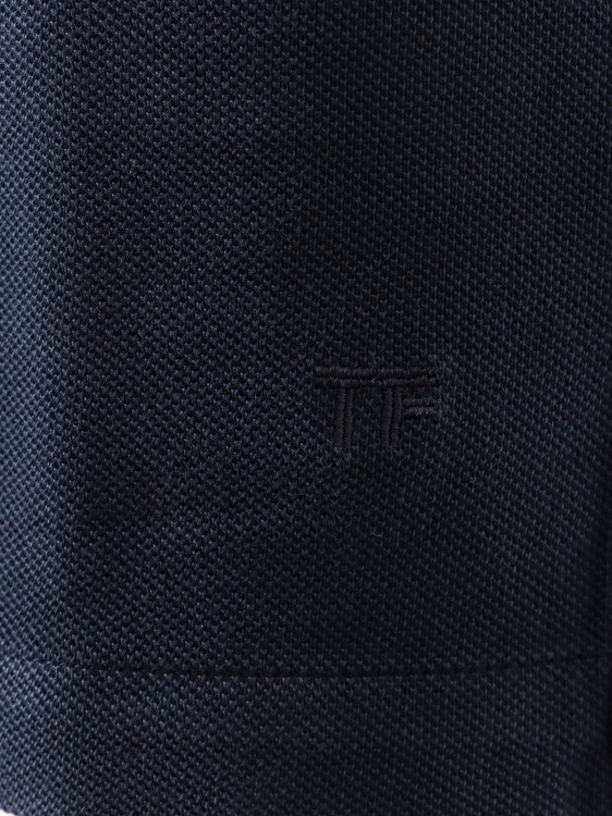 Shop Tom Ford Cotton Polo Shirt In Black