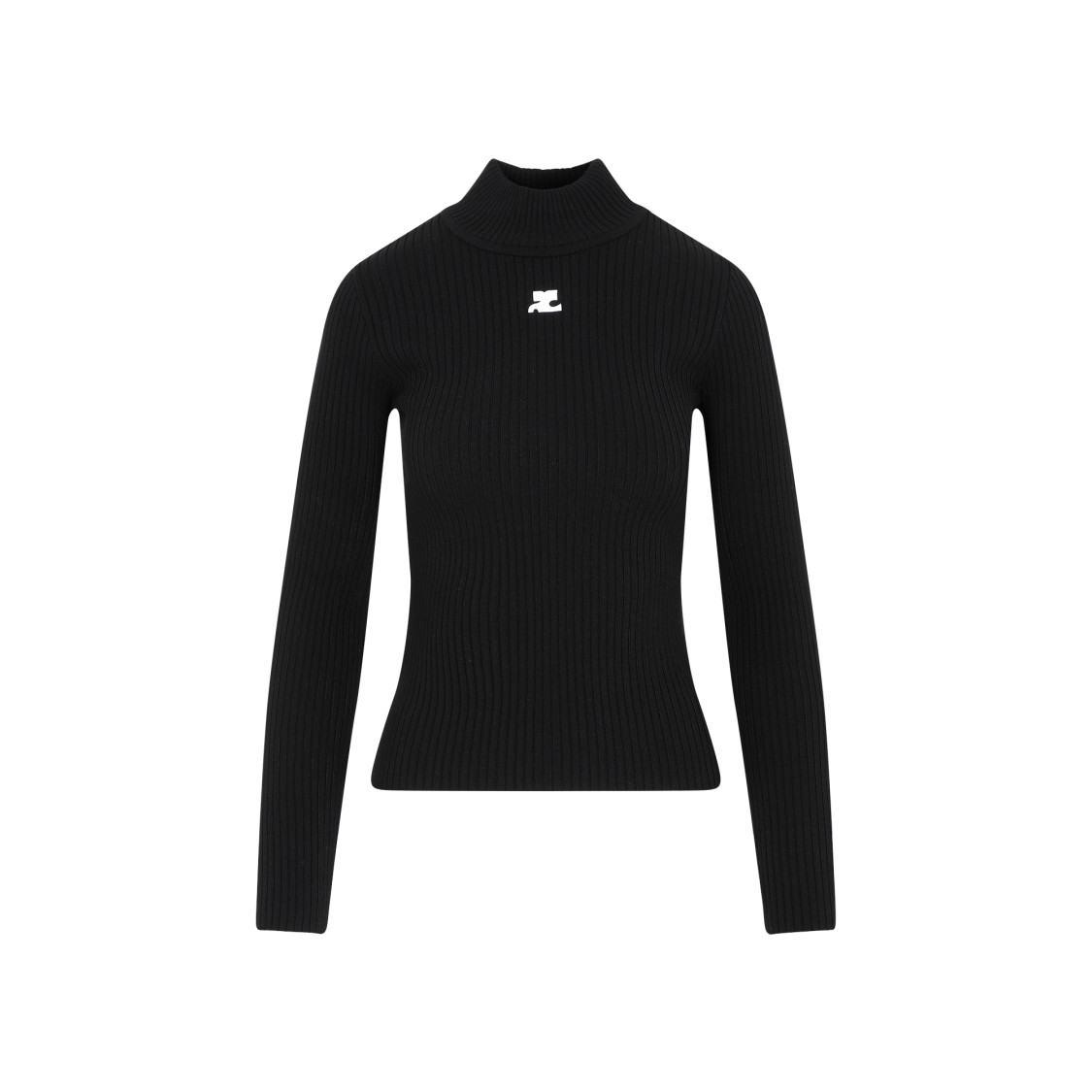 Courrèges Reedition Turtleneck Pullover In Black