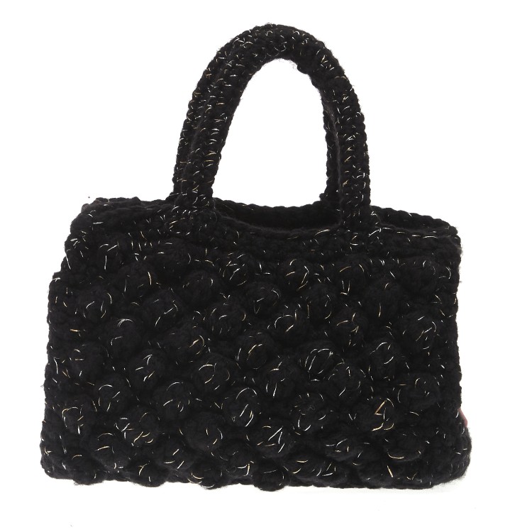 Chica Black Shopping Crochet Bag