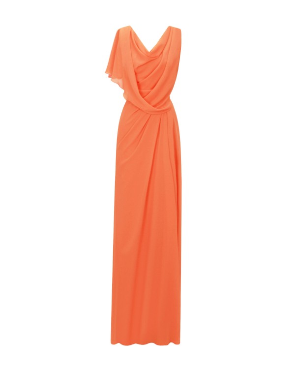 Gemy Maalouf Open V-shaped Back Dress - Long Dresses In Orange