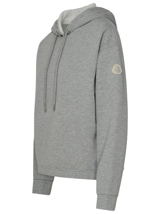 Shop Moncler Hooded Sweatshirt In Grey