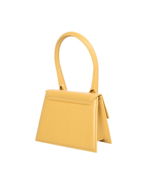 Shop Jacquemus Yellow Single Circular Top Handle Bag