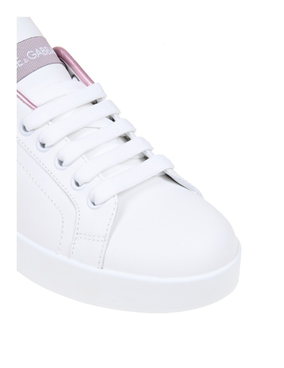 Shop Dolce & Gabbana Portofino Sneakers In Nappa Leather In White