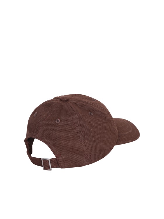 Shop Jacquemus Brown Hat With Iconic Logo On The Side