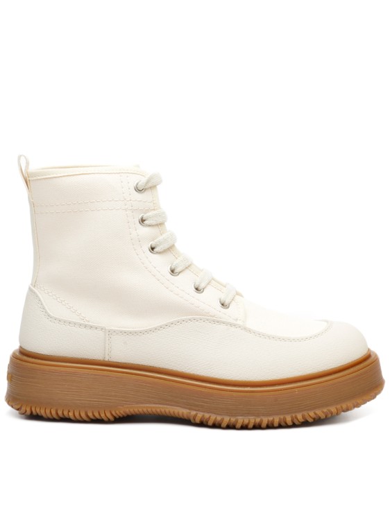 Hogan Amphibian In White Canvas Fabric In White