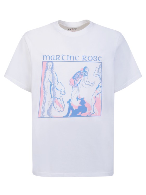 MARTINE ROSE REGULAR FIT WHITE T-SHIRTS