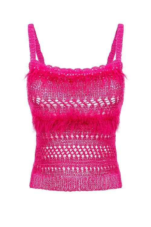 Andreeva Purple Handmade Knit Top