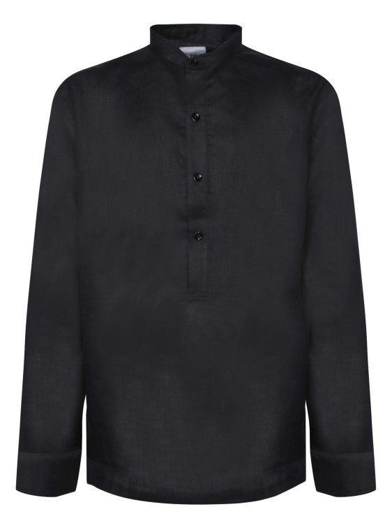 Pt Torino Linen Shirt In Black