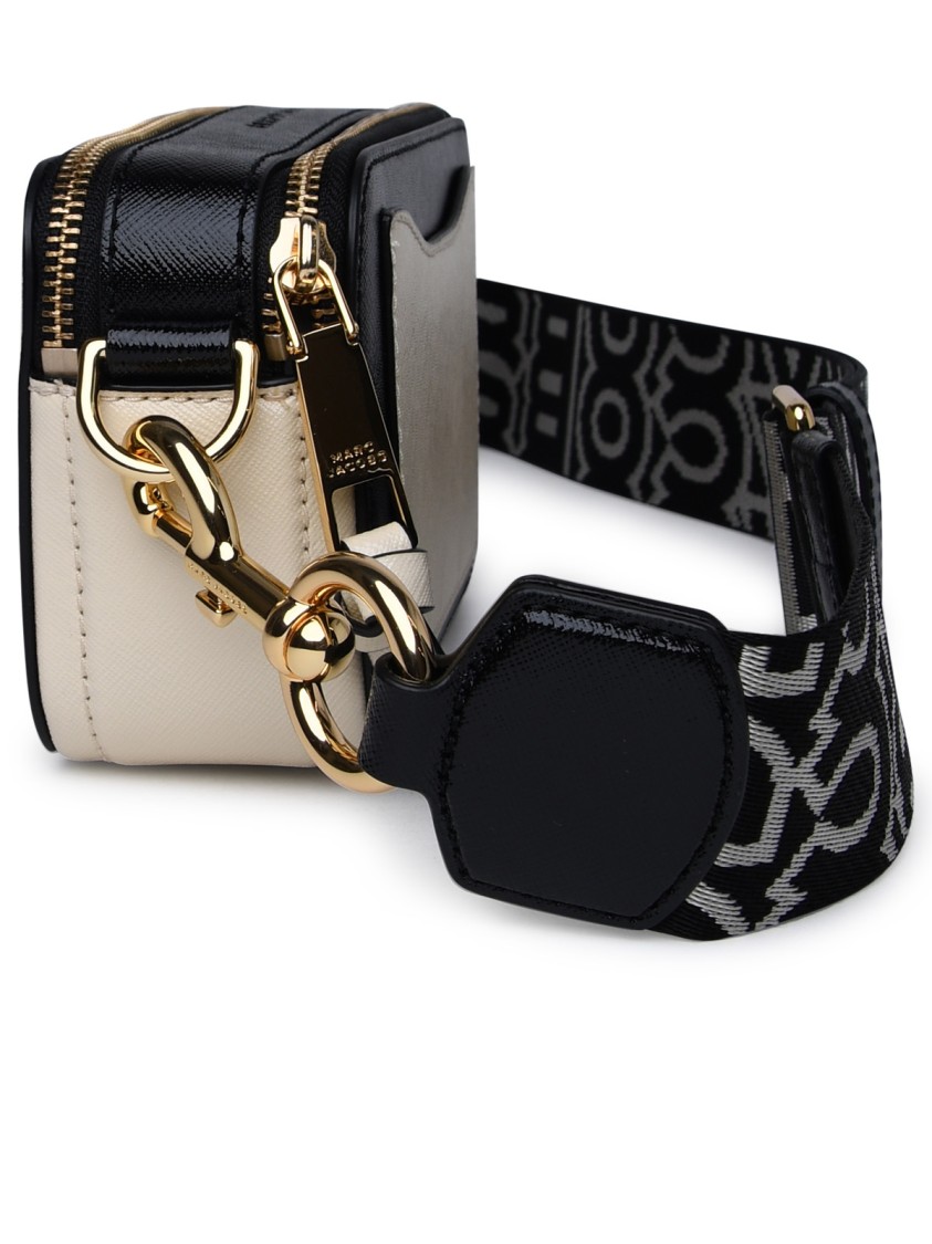 Marc Jacobs (the) Colorblock Snapshot Leather Shoulder Bag In Neutrals