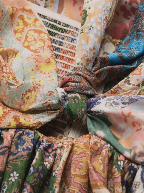 Shop Zimmermann Devi Paisley-print Halterneck Dress In Multicolor