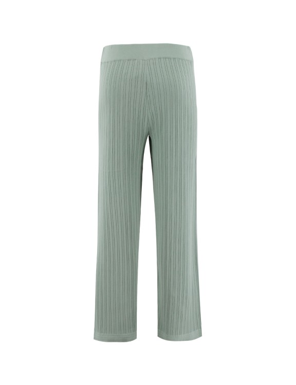 Shop Fedeli Green Cotton Trousers In Grey