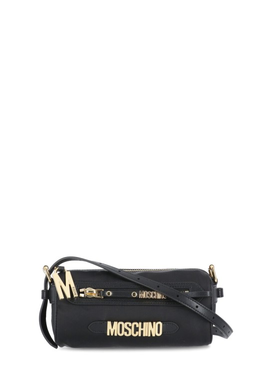 Shop Moschino Shoulder Strap With Logo In Black