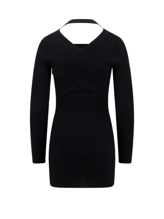 Shop Krizia Viscose Cardigan With Ribbed Pattern In Black