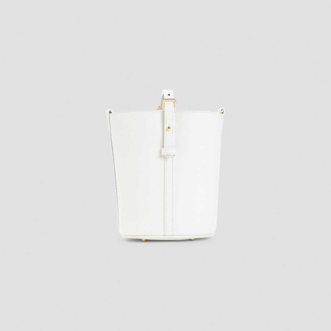 Shop Patou Leather Bucket Handbag With Adjustable Strap In White