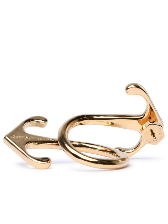 Shop Off-white Mono Arrow' Gold Brass Earrings