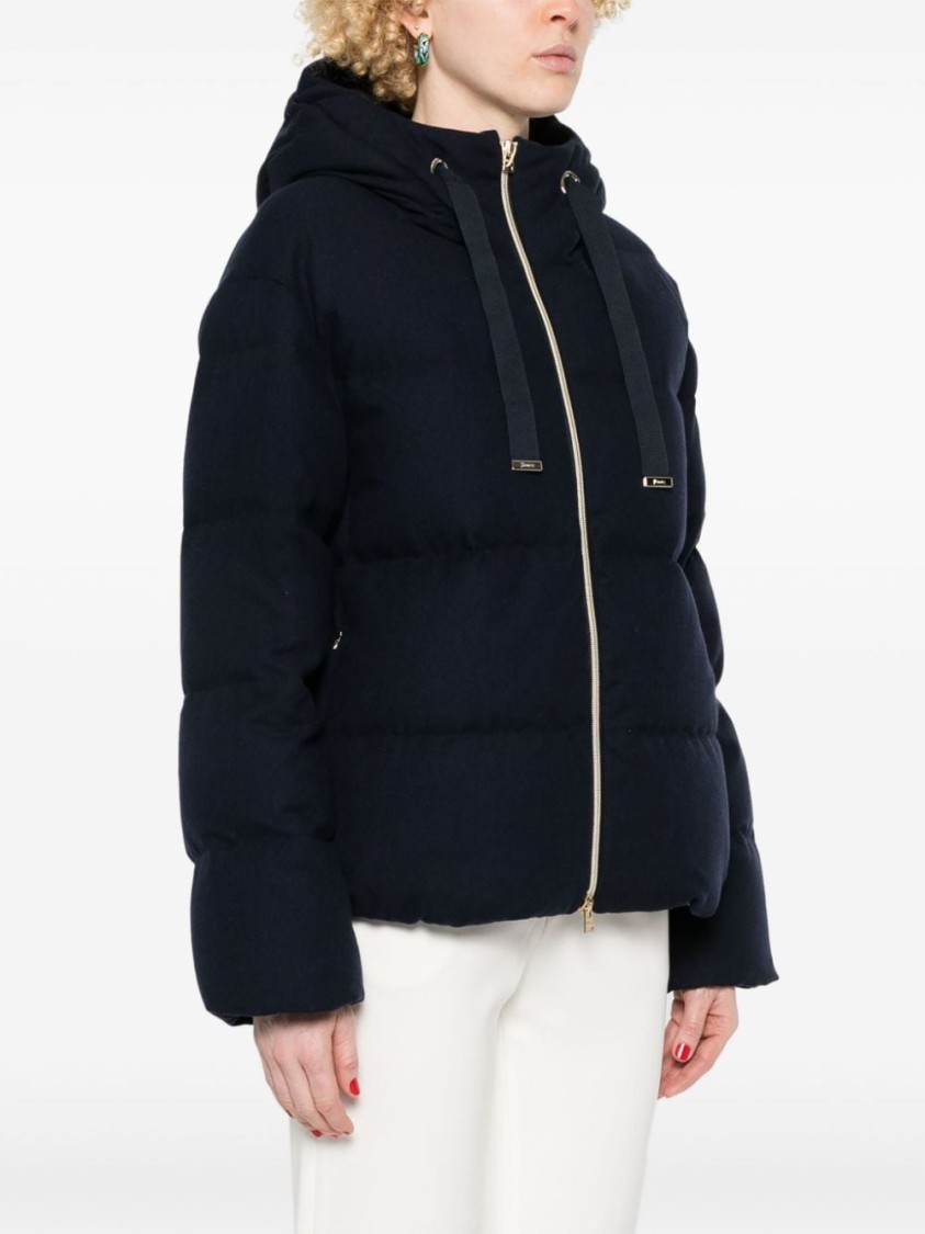Herno Navy Ultralight Bomber Jacket In Black
