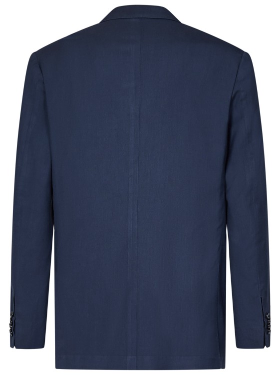 Shop Kiton Blue Single-breasted Cashmere Blazer In Black